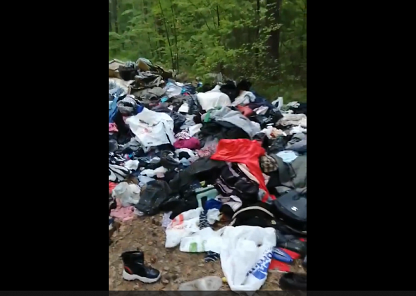 Сосьвинцы устроят субботник, чтобы убрать свалку одежды и обуви из леса на пути в Кошай