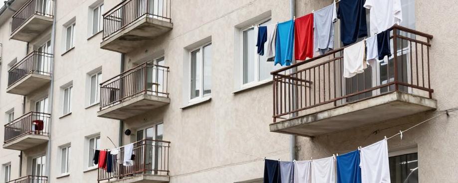 РИА Новости: за установку сушилок на фасаде дома грозит штраф 1,5 тысячи рублей