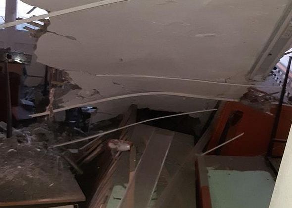 В общежитии Краснотурьинского индустриального колледжа обрушился потолок