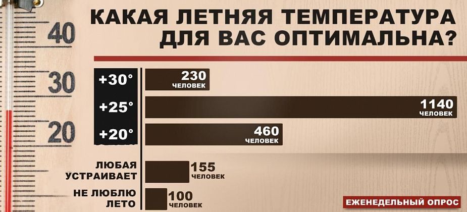 НАШ ОПРОС. Читатели назвали самую оптимальную летнюю температуру