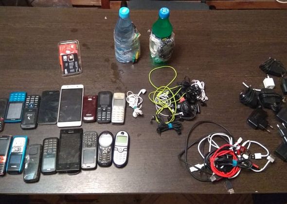 В Гаринскую колонию пытались доставить 19 мобильников и литр спирта